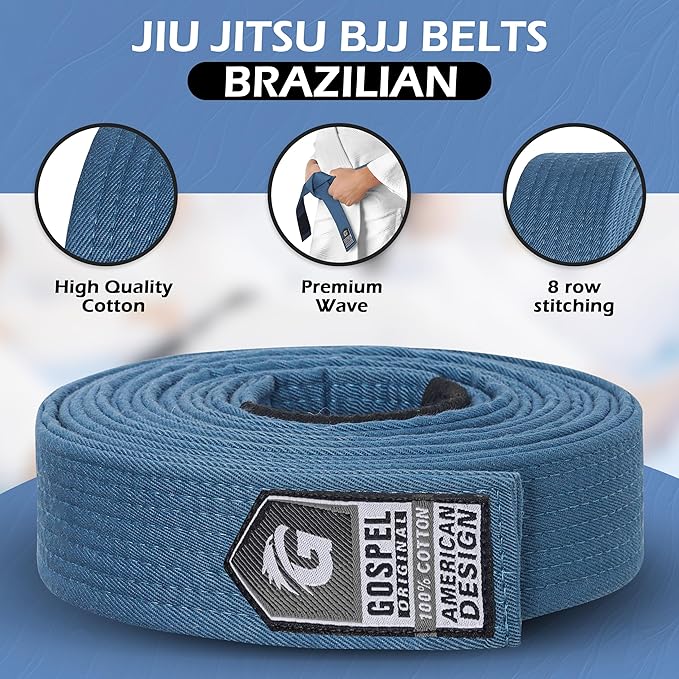 GOSPEL Vintage Series BJJ Belt for Men & Women | Brazilian Jiu Jitsu Belt with Vintage Colors