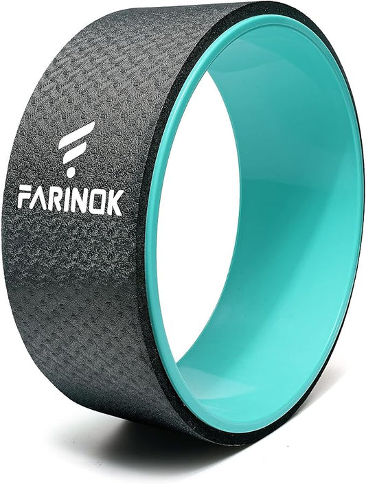 Yoga Wheel for Back Pain Relief, Back Roller Wheel with Extra Cushion, Wider & Thickest Foam, Stretches and Strengthens Core Muscles