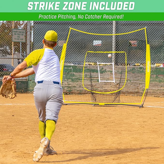 GoSportsGoSports Team Tone 7' x 7' Baseball & Softball Practice Hitting & Pitching Nets in Team Colors