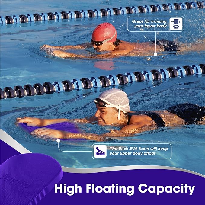 Kickboard Adult & Youth Swim Buoy Aid Leg Kick Exercise Training Float for Swimming Pool or Open Water Foam Equipment | High Buoyancy | Non-Slip | EVA Material & BPA Free