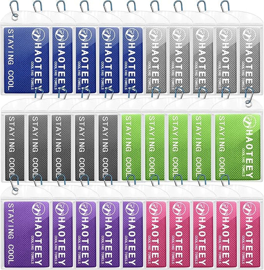 Cooling Towels Pack of 30, 40"*12" Neck Cool Towel Bulk, Cold Towels for Neck and Face, Cooling Rags Sports Towel for Hot Weather, Running, Soccer, Yoga, Gym, Golf