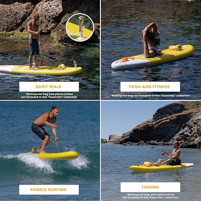 Inflatable Paddle Board for Adults with Accessories Included, Oar, Fins, Pump. Stand Up Paddleboard Great Stability and Resistance. 10’ x 33" x 5.9", Maximum Load 286 lb