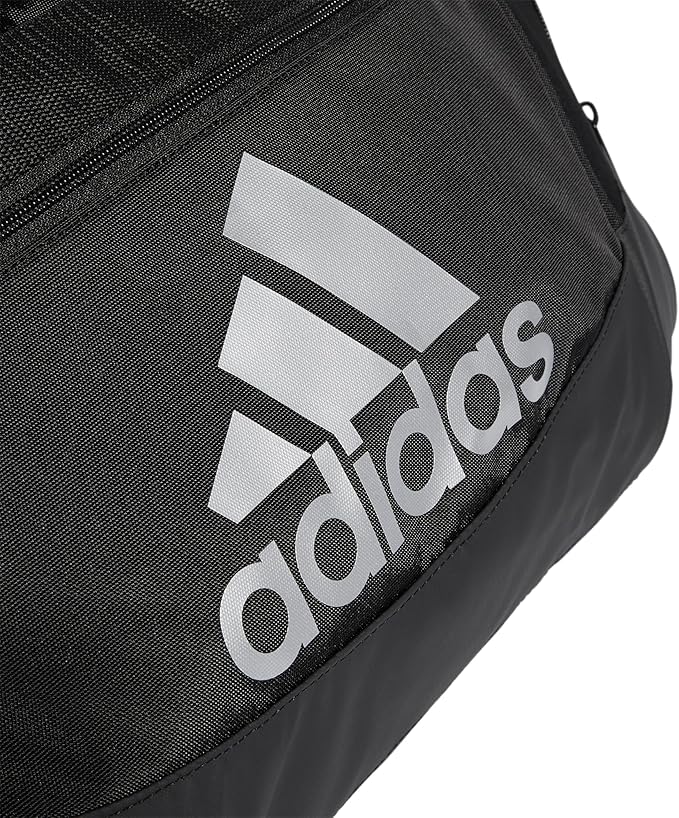 adidas Unisex Defender 4.0 Gym Duffel Bag for Men and Women, Black/Silver Metallic, Small (38L)
