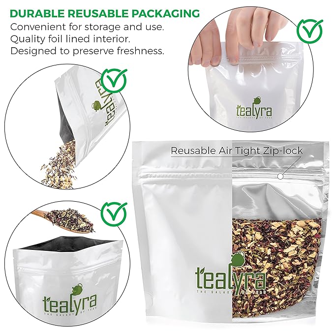 Tealyra - Flat Belly Detox - Fennel - Peppermint - Hibiscus - Wellness Herbal Loose Leaf Tea - Cleanse Tea - Caffeine Free - All Natural - 112g (4-ounce)