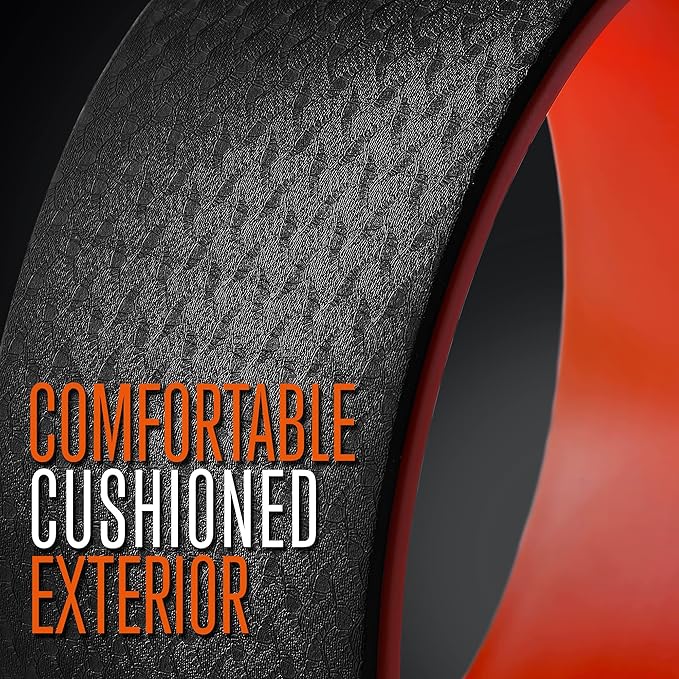 SQUATZ Yoga Wheel Back Stretcher - Back Roller with Weight Support Up to 777 LBS Sturdy, Safe, and Comfortable For Yoga, Relieve Back Pain, Perfect for Stretching, Improving Flexibility, and Mobility