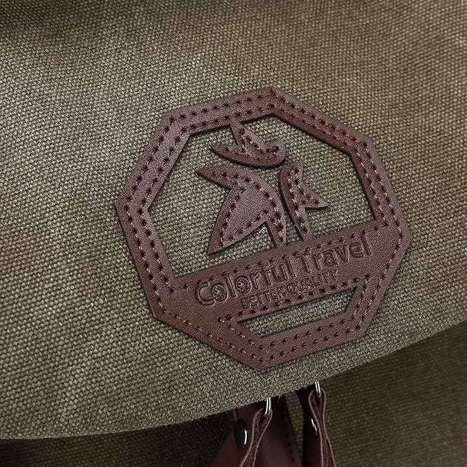 Kalesi Gym Duffle Bag Backpack 4-Way Vintage canvas with Shoes Compartment for travel Sport Hiking laptop (Vintage green)