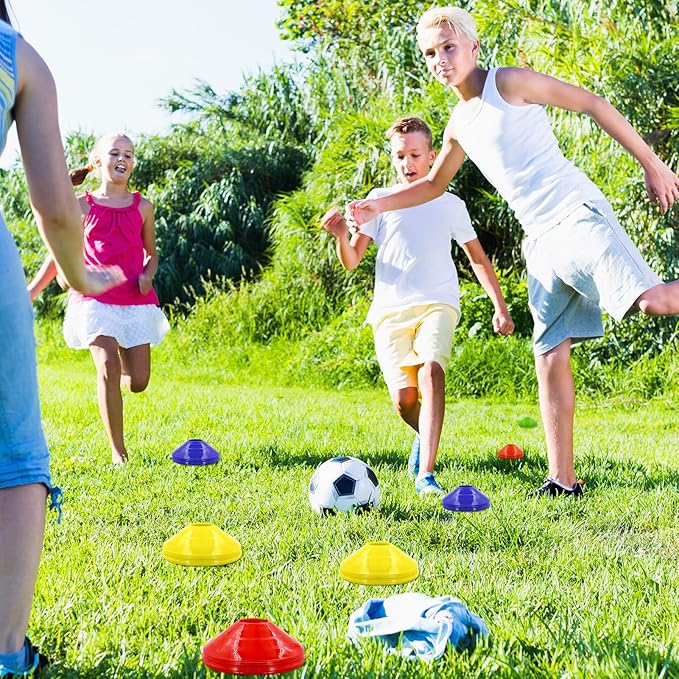 60/30 Pack Soccer Training Cones - Agility Cones with Carry Bag, Sturdy Disc Cones for Sports Training, Soccer, Football, Basketball, Indoor Outdoor Sports, Festive Events, Field Cone Markers