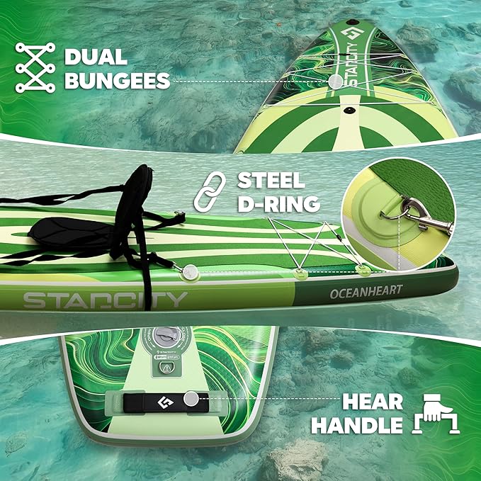 Starcity 11'6"*34"*6" Stand Up Paddle Board,Inflatable Paddle Boards for Adults w/a Simple and Non Slip Design, Moderate Length and Easy Operation, Suitable for Adults.