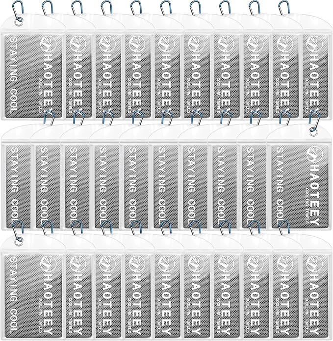 Cooling Towels Pack of 30, 40"*12" Neck Cool Towel Bulk, Cold Towels for Neck and Face, Cooling Rags Sports Towel for Hot Weather, Running, Soccer, Yoga, Gym, Golf