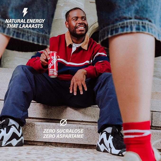 GURU Original Organic Energy Drinks, Clean Energy Drink with Plant Based Natural Caffeine from Green Tea, Gluten Free and Vegan, 140MG Caffeine, Healthy Drinks, 12oz (Pack of 24)