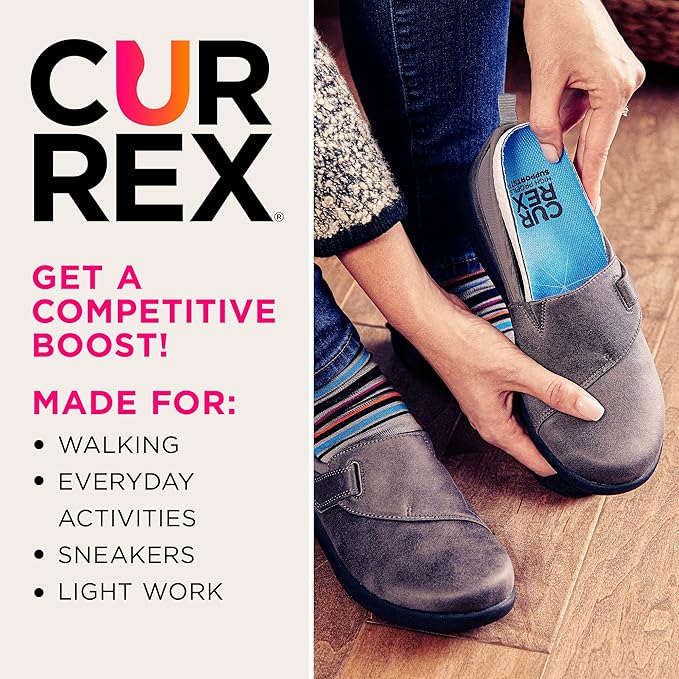 CURREX SupportSTP – Arch Support Insole w/Superior Cushioning & Airflow, Heavy Duty Shell for Less Fatigue – Comfort, Athletic, Casual and Work Shoe Inserts, Men & Women – High Arch, Large