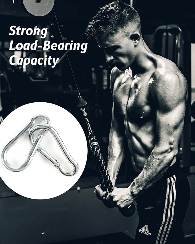 Small Carabiner Clip, 30pcs 1.57inch Mini Carabiners Clips, M4 Stainless Steel Spring Snap Hook Heavy Duty, Locking Carribenares for Climbing Hiking Camping Fishing