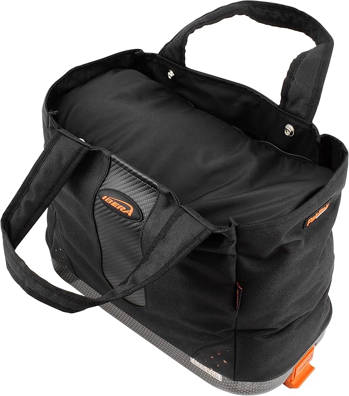 Ibera Bike Bag Insulated Cooler 16L - Clip-On Bike Rack Bag with Hard Base & Shoulder Straps - Fresh-Keeping & Reusable Grocery Bag - Bike Accessories for Adult Bikes - PAKRAK ONLY RACKS