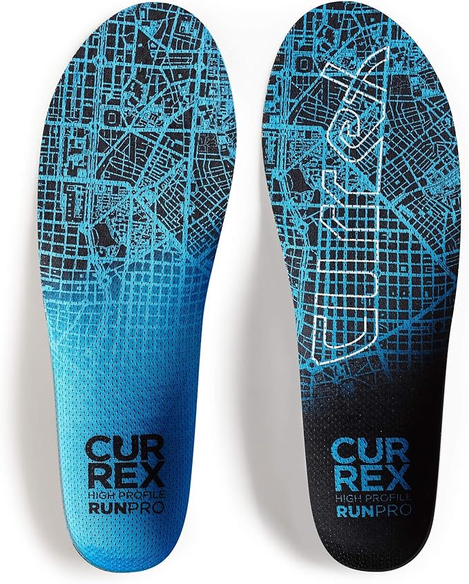 CURREX RunPro Insoles for Running Shoes – Arch Support Inserts to Help Reduce Fatigue, Prevent Injuries & Boost Performance – for Men & Women – High Arch, XS