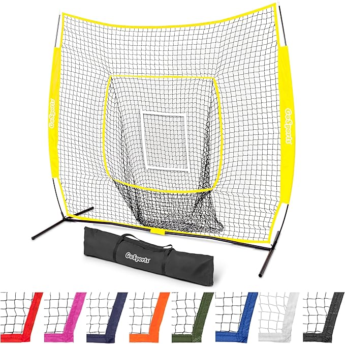 GoSportsGoSports Team Tone 7' x 7' Baseball & Softball Practice Hitting & Pitching Nets in Team Colors