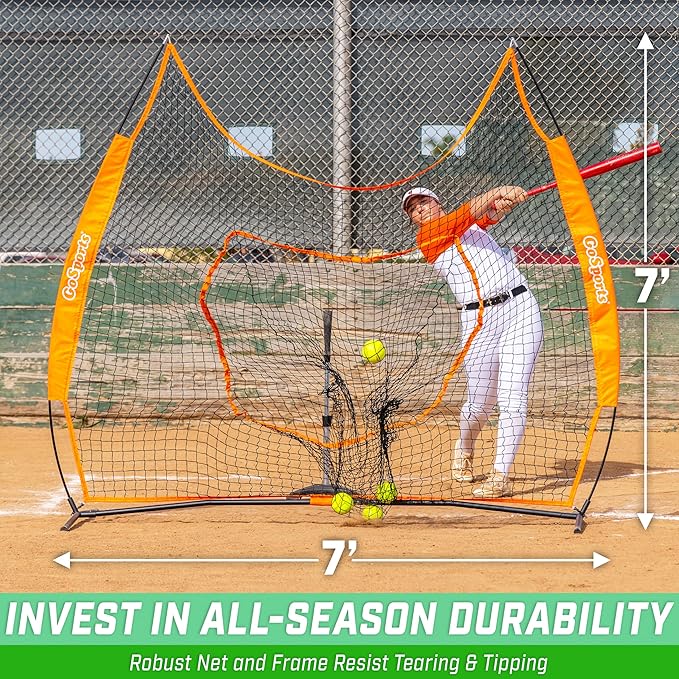 GoSportsGoSports Team Tone 7' x 7' Baseball & Softball Practice Hitting & Pitching Nets in Team Colors