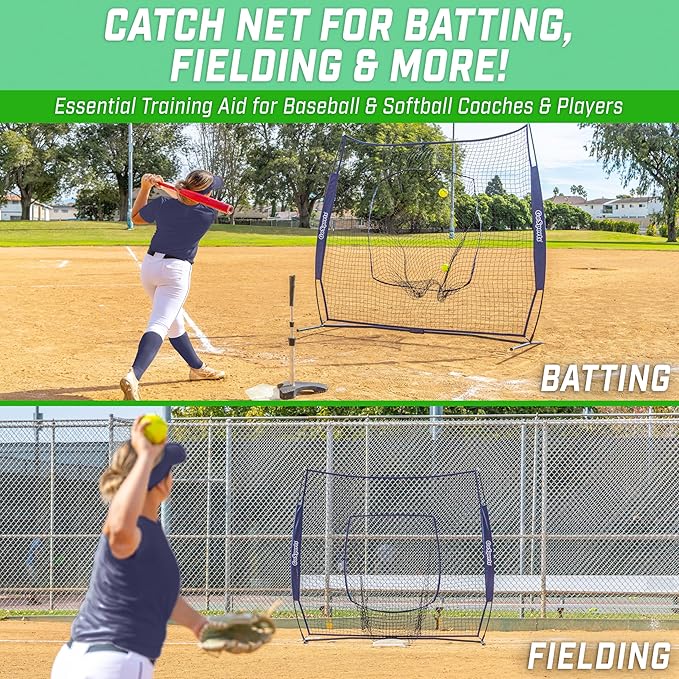 GoSportsGoSports Team Tone 7' x 7' Baseball & Softball Practice Hitting & Pitching Nets in Team Colors