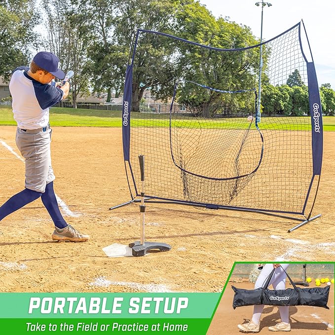 GoSportsGoSports Team Tone 7' x 7' Baseball & Softball Practice Hitting & Pitching Nets in Team Colors