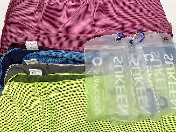Sukkeen Cooling Towel (40"x12"), Soft Breathable Chilly Microfiber Towel for Yoga, Sports & More Activities